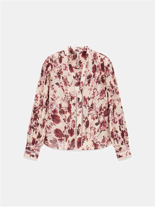 Blusa in chiffon GUESS | W5RH16WDW82/PM6I